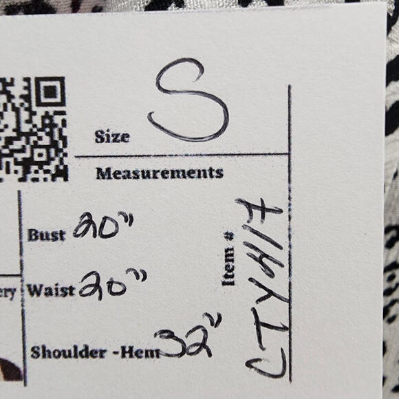 Z Supply White Animal Print Button Up Tunic Top Size S - Picture 9 of 9